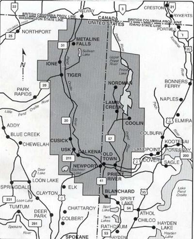 Pend Oreille County Map